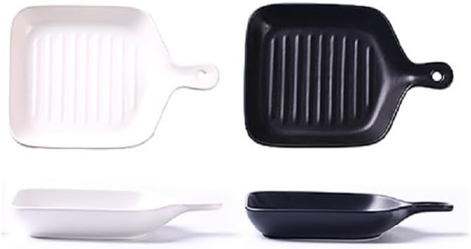 Coolcapis Black & White Ceramic Bake & Serve Set – Modern 2-Piece Oven Safe Baking Dish Set, Elegant Oven-to-Table Gift Set - Image 1